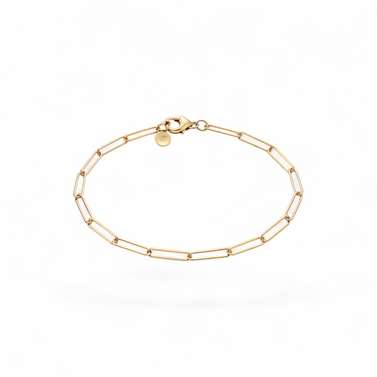 Balance | Solid Gold Paperclip Bracelet - Bara Boheme