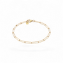 Balance | Solid Gold Paperclip Bracelet - Bara Boheme