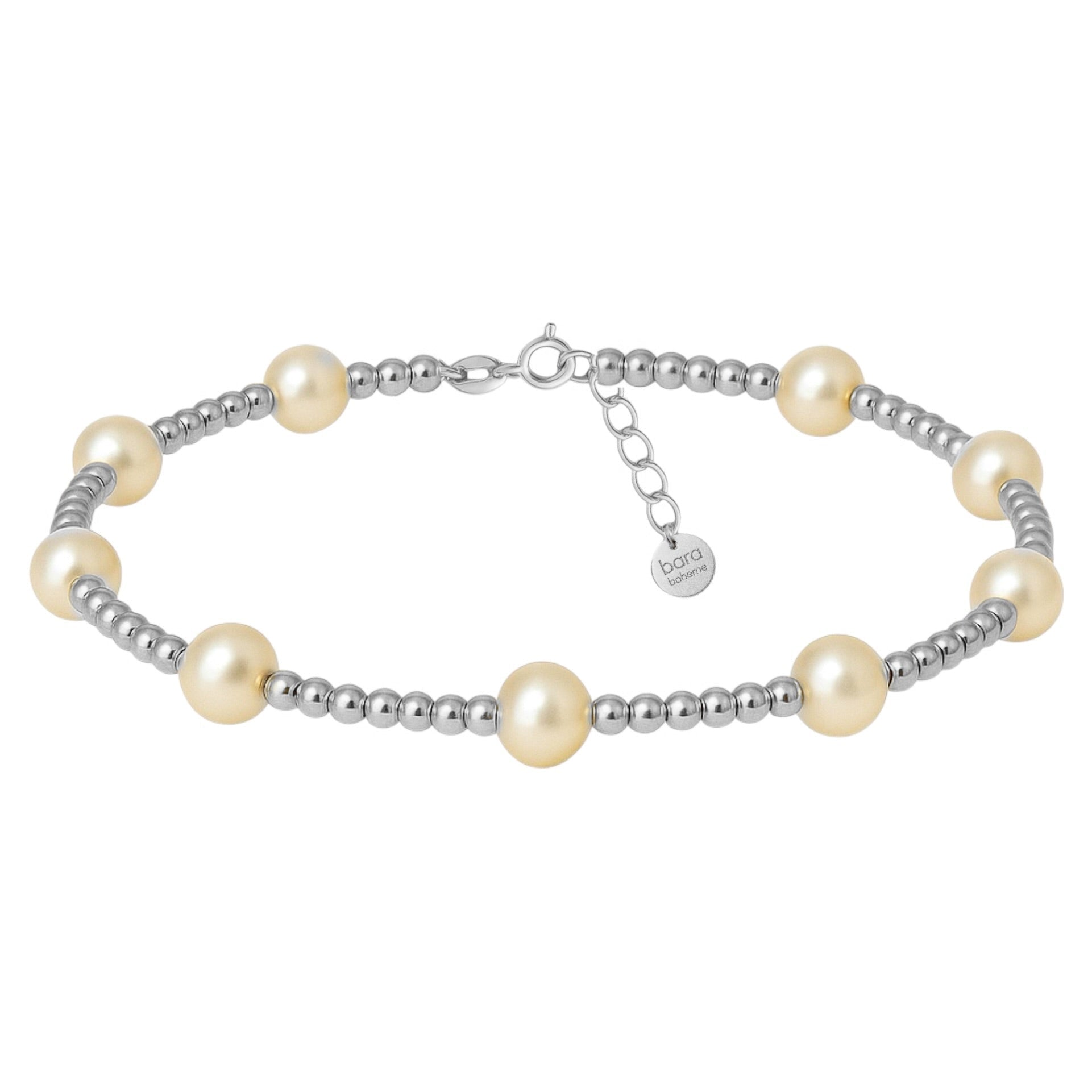 Bara | Gold Filled Beaded Anklet With Pearls - Bara Boheme