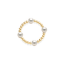 Bara Pearl Beaded Stretchy Ring - Bara Boheme