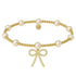 Bara + Pearl Bow Charm | Gold Filled Beaded Bracelet - Bara Boheme