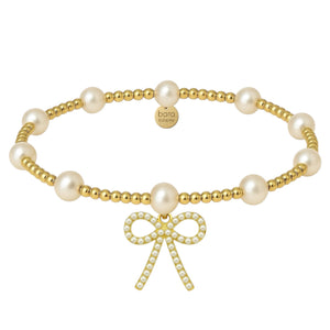 bara with pearl bow bracelet
