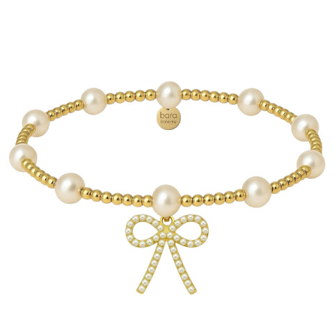 bara with pearl bow bracelet