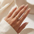 Basel Pearl Beaded Stretchy Ring - Bara Boheme