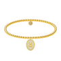 Bear Medallion MOP | Gold Filled Charm Bracelet