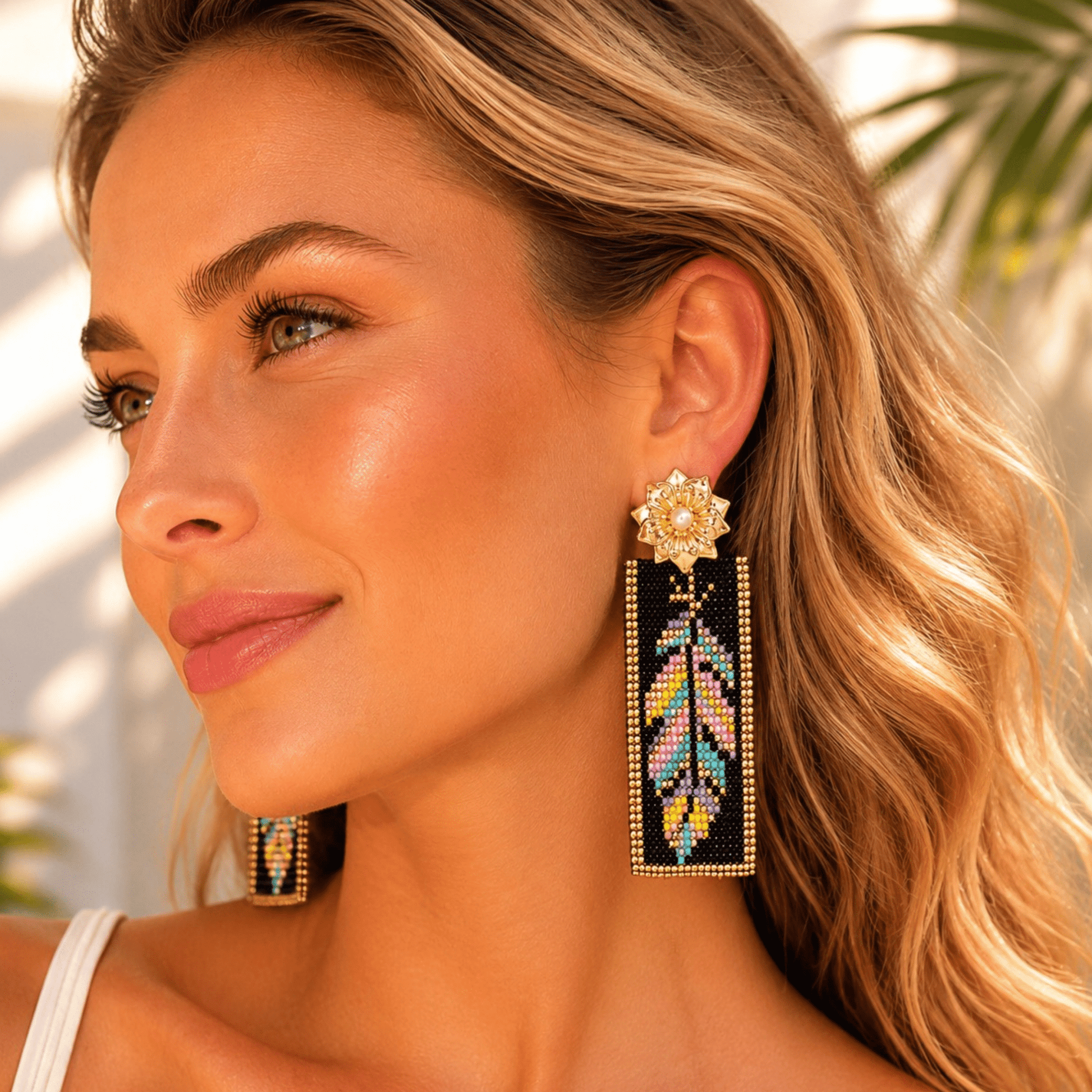 Bellissima Mosaic Drop Earrings - Bara Boheme