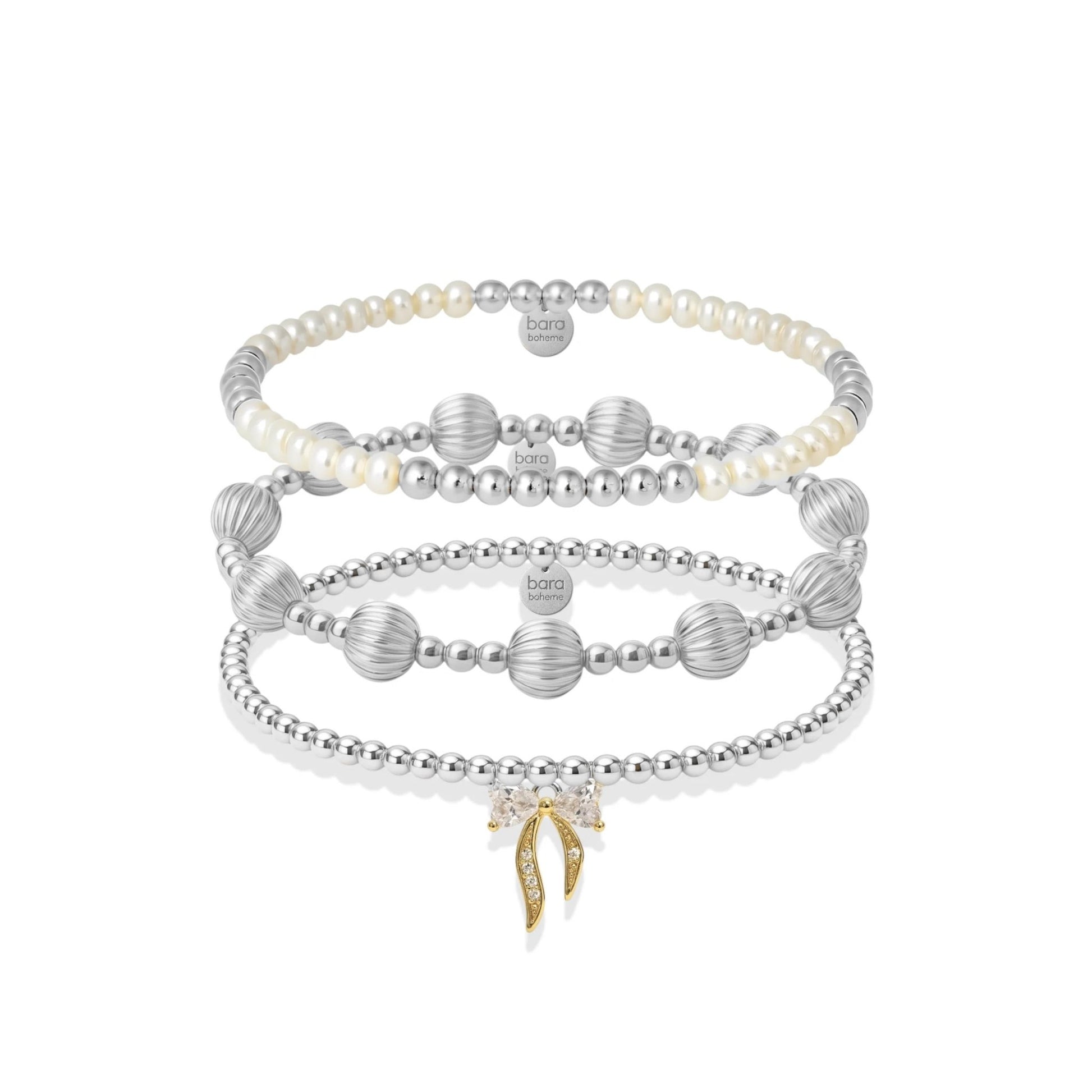 Beverly Hills | Gold Filled Beaded Bracelet Stack - Bara Boheme