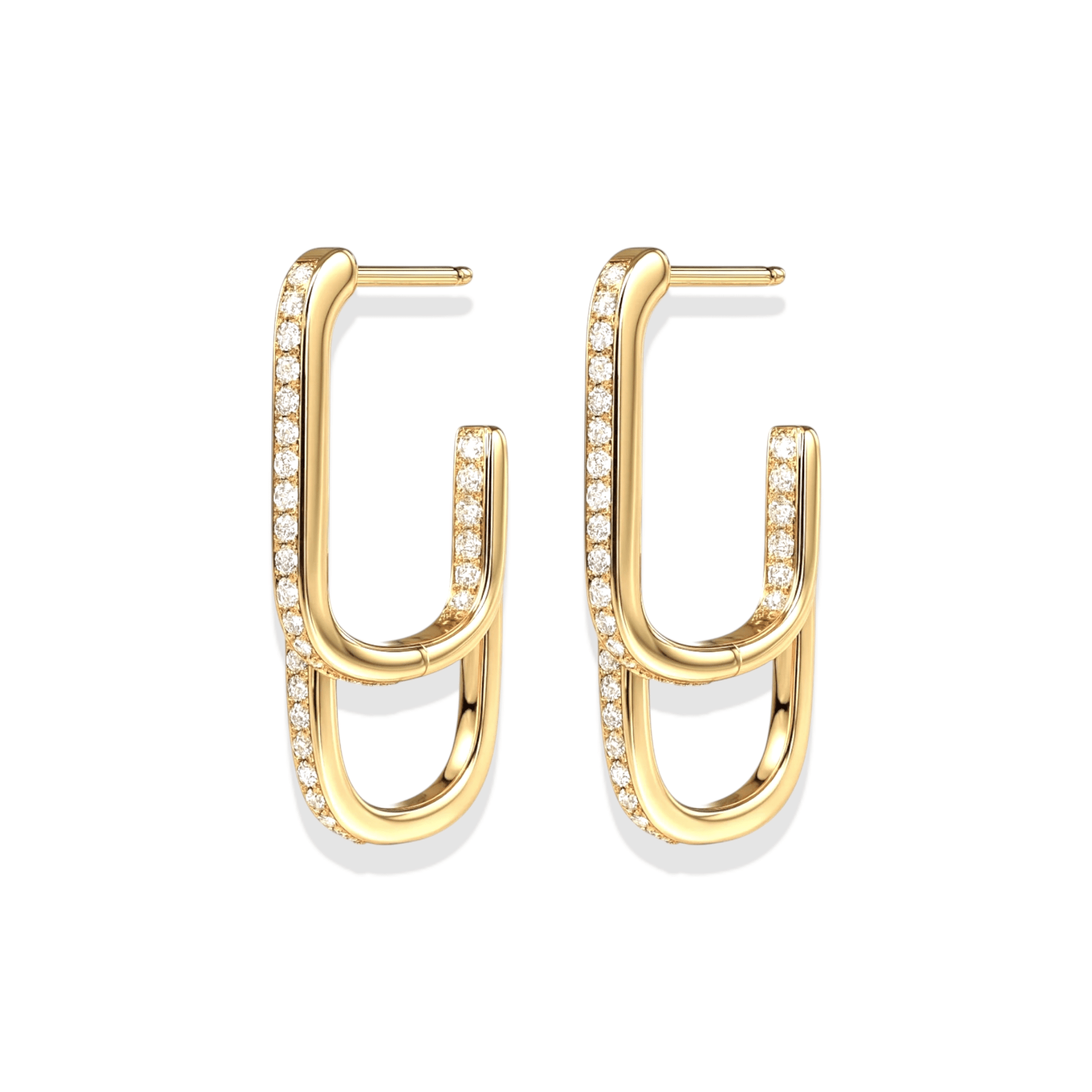 Bianca | Gold Paperclip Earrings - Bara Boheme