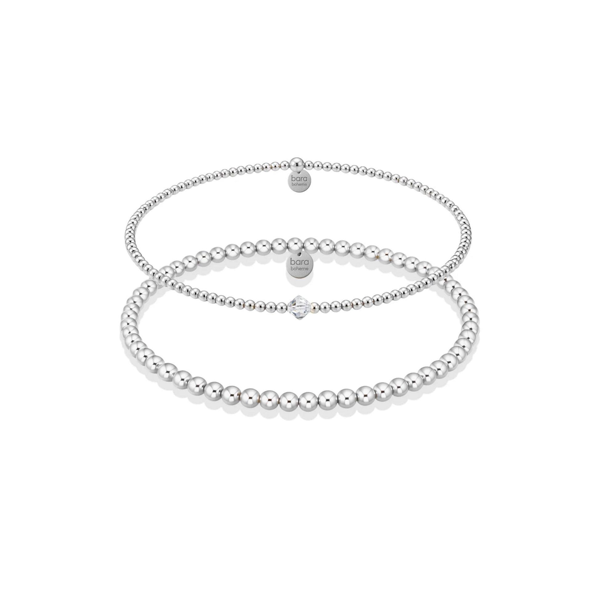 Birthstone Beaded Bracelet Stack – April - Bara Boheme