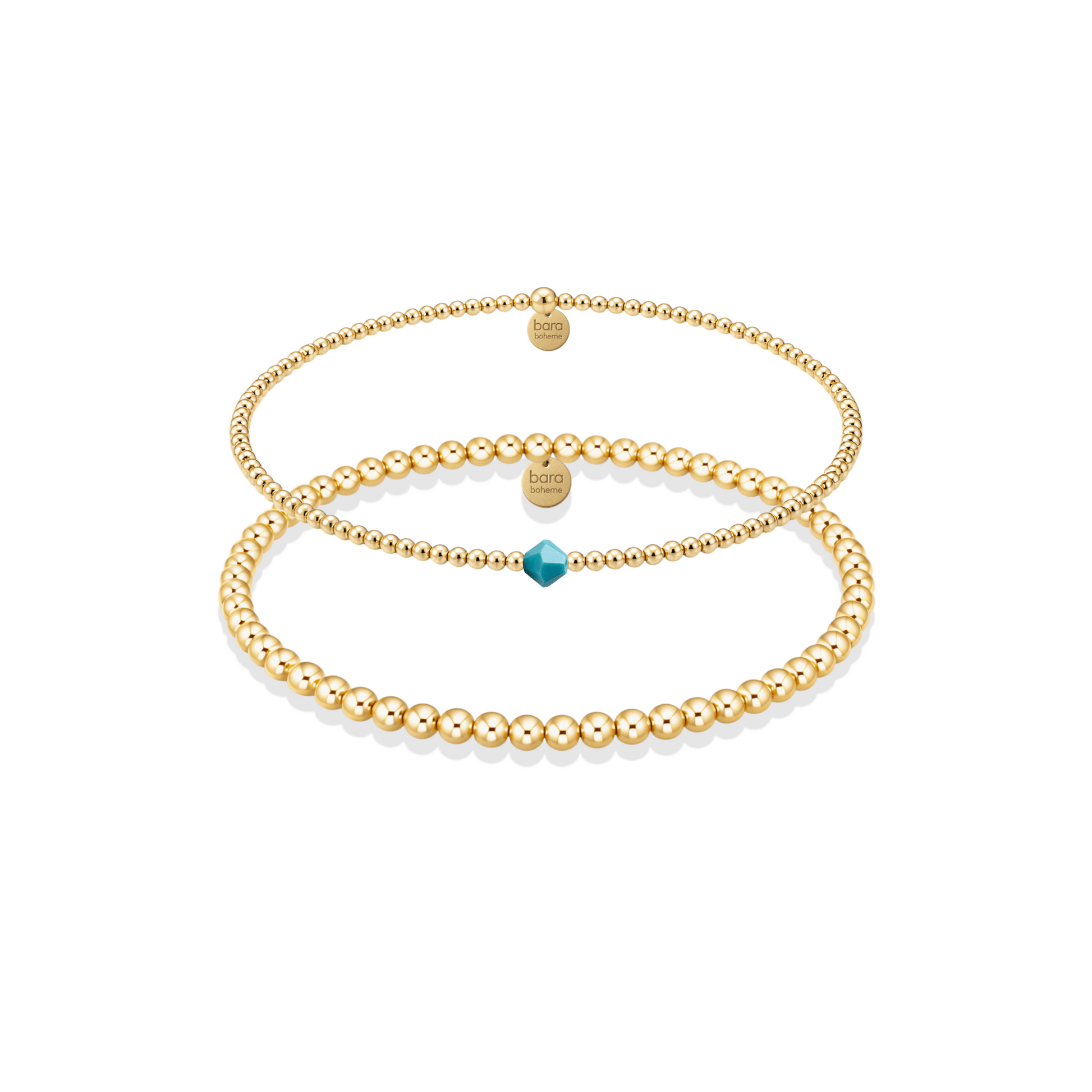 Birthstone Beaded Bracelet Stack – December - Bara Boheme