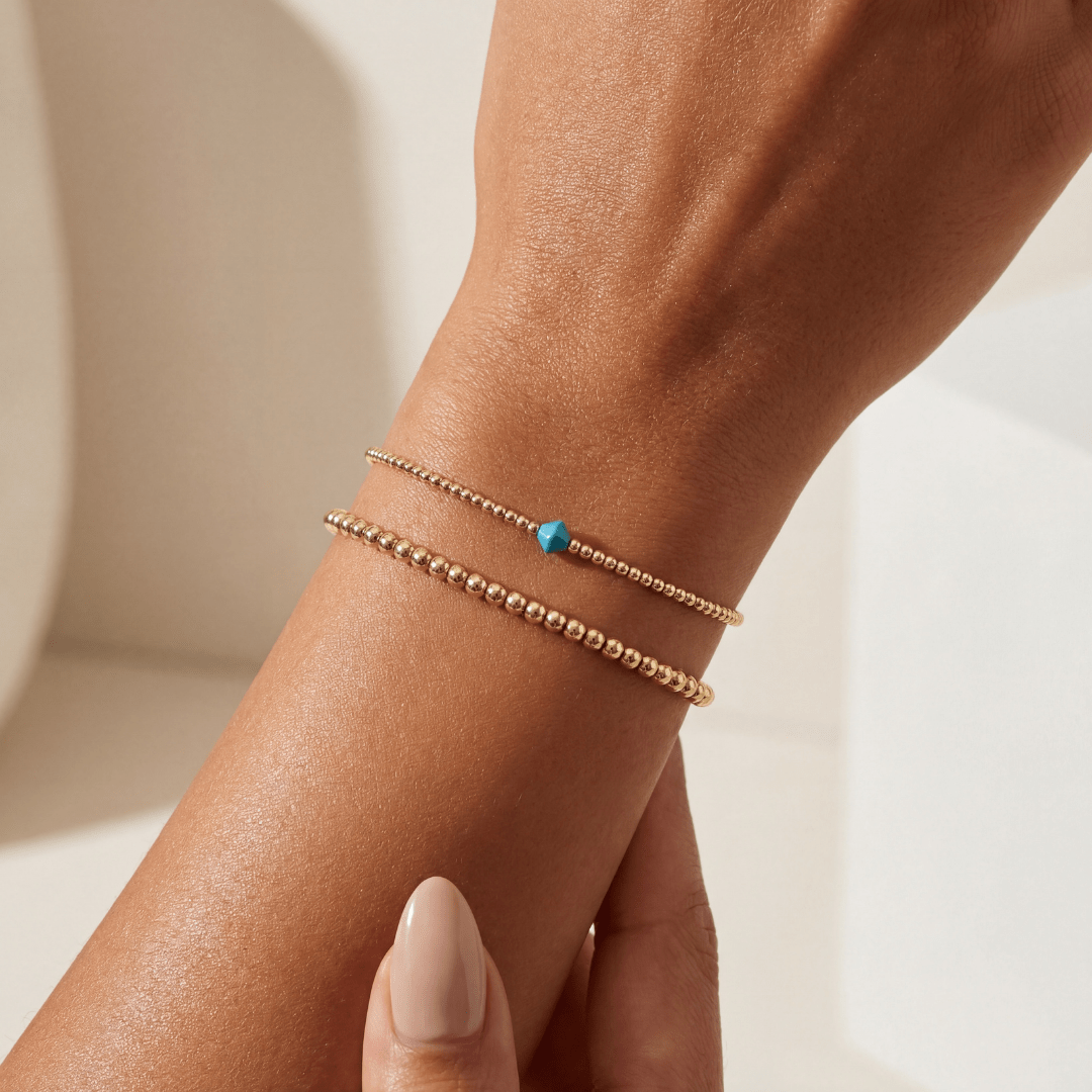 Birthstone Beaded Bracelet Stack – December - Bara Boheme