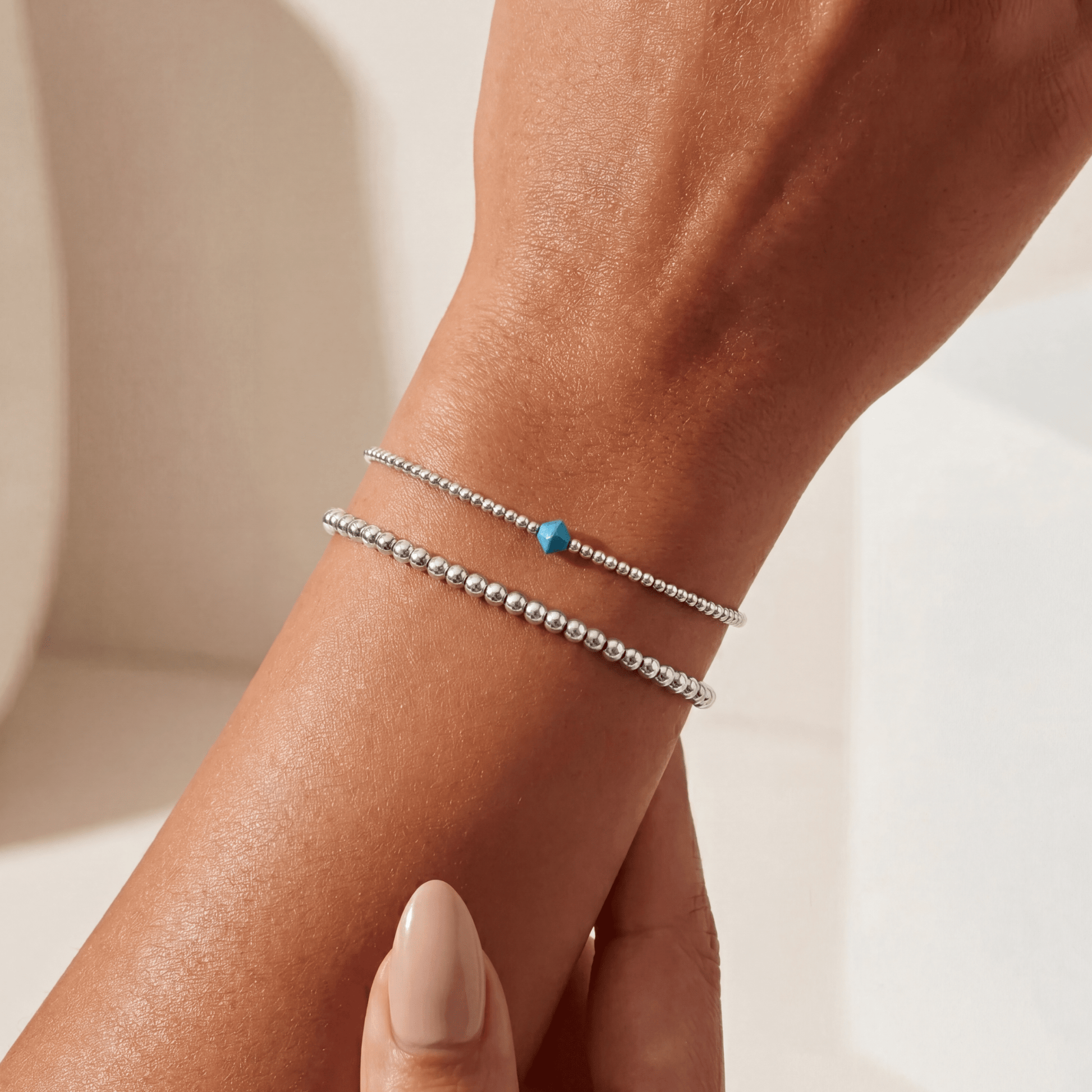 Birthstone Beaded Bracelet Stack – December - Bara Boheme