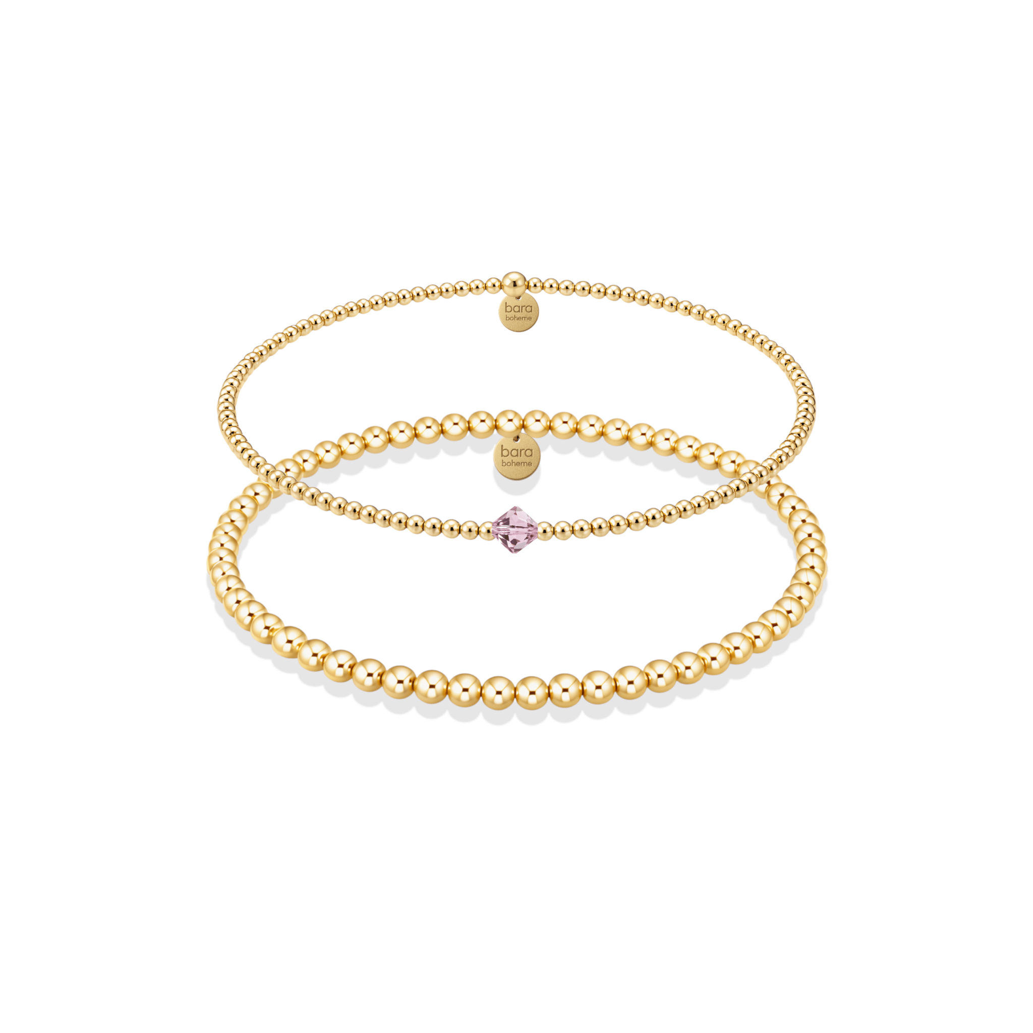 Birthstone Beaded Bracelet Stack – February - Bara Boheme