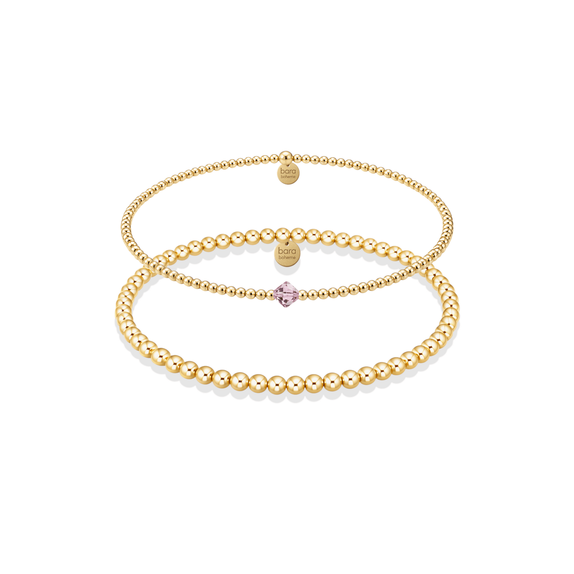 Birthstone Beaded Bracelet Stack – February - Bara Boheme