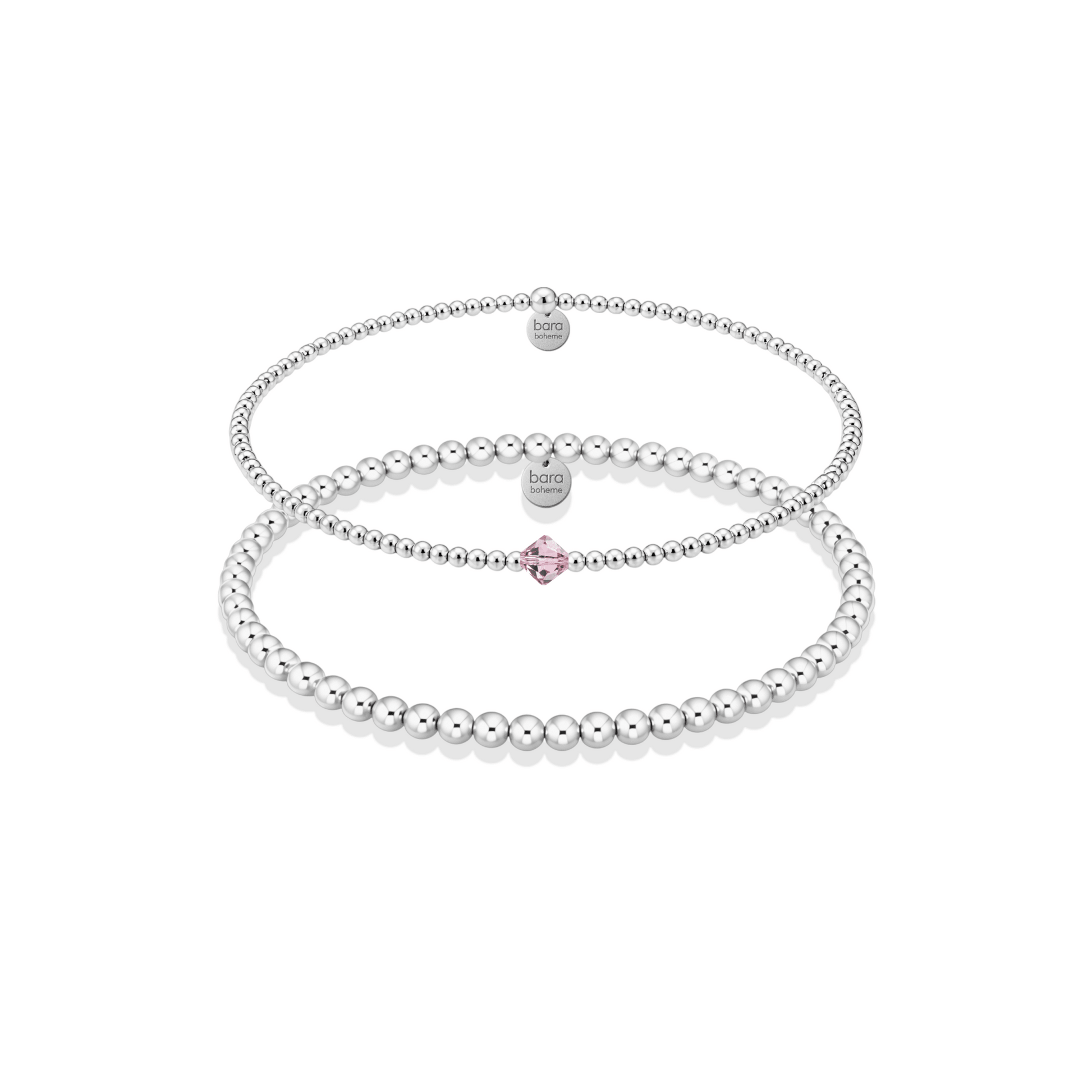 Birthstone Beaded Bracelet Stack – February - Bara Boheme