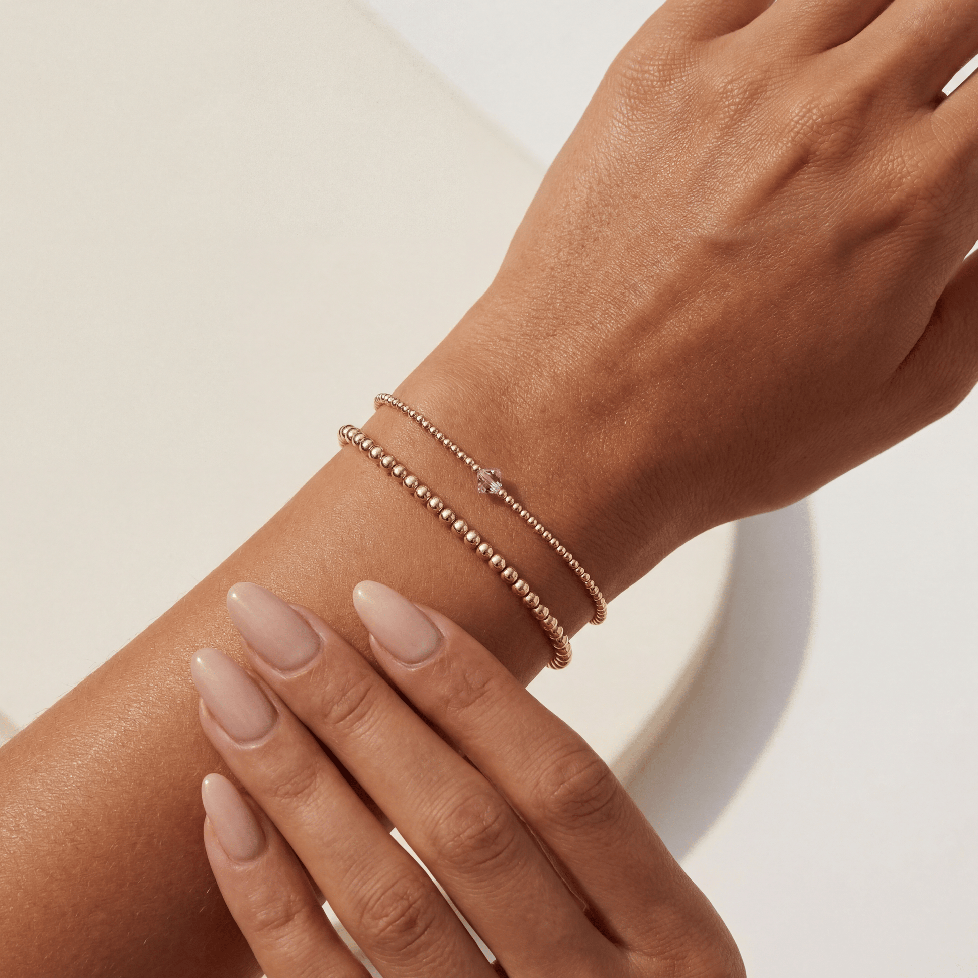 Birthstone Beaded Bracelet Stack – February - Bara Boheme