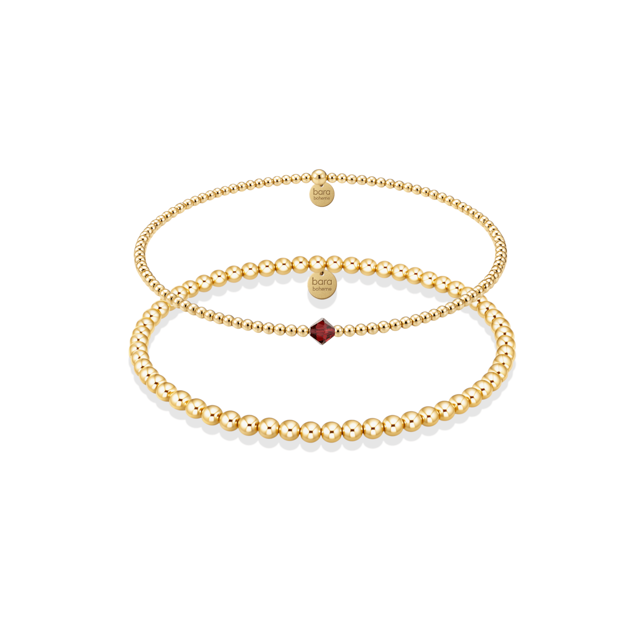 Birthstone Beaded Bracelet Stack – January - Bara Boheme