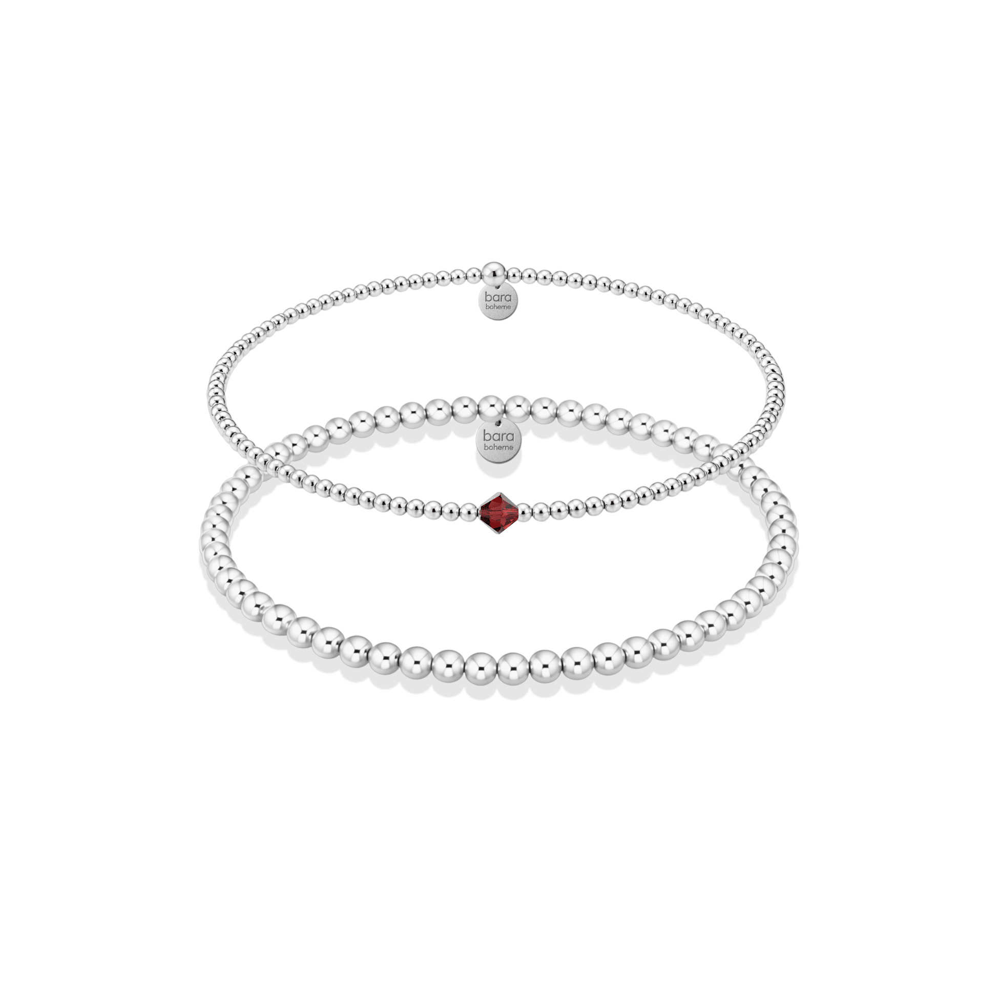 Birthstone Beaded Bracelet Stack – January - Bara Boheme