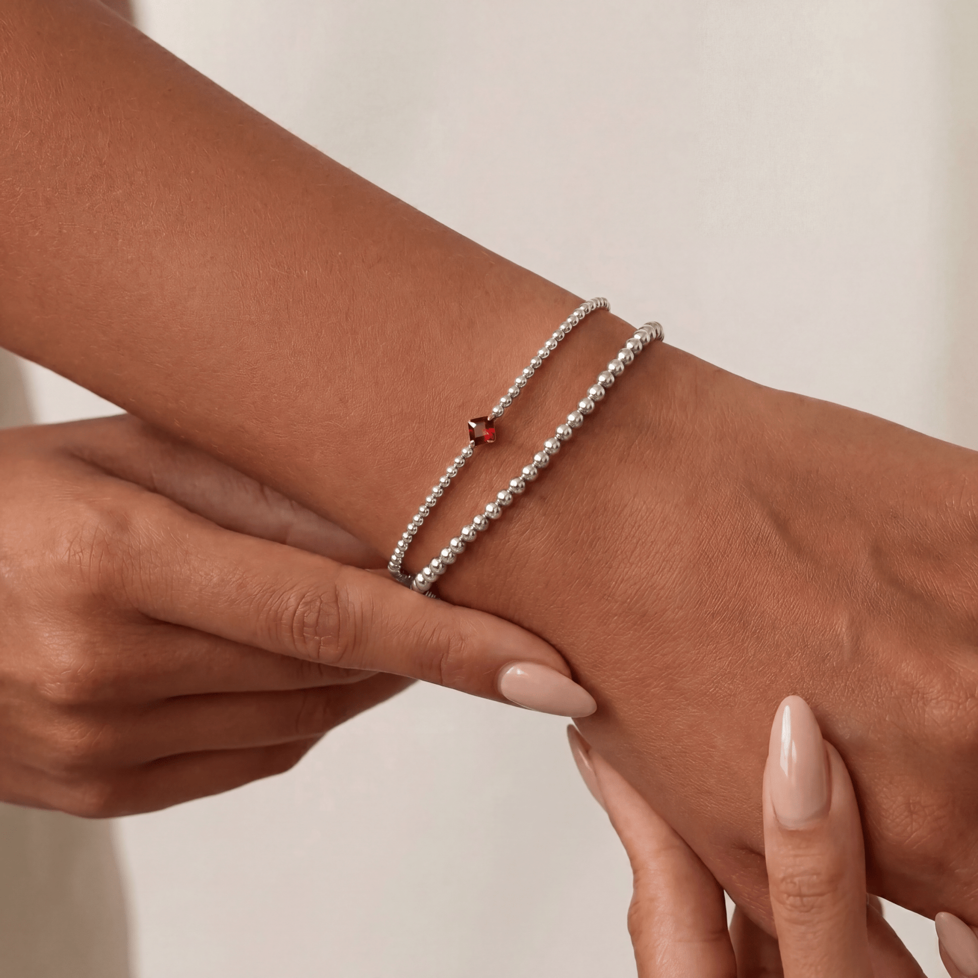 Birthstone Beaded Bracelet Stack – July - Bara Boheme