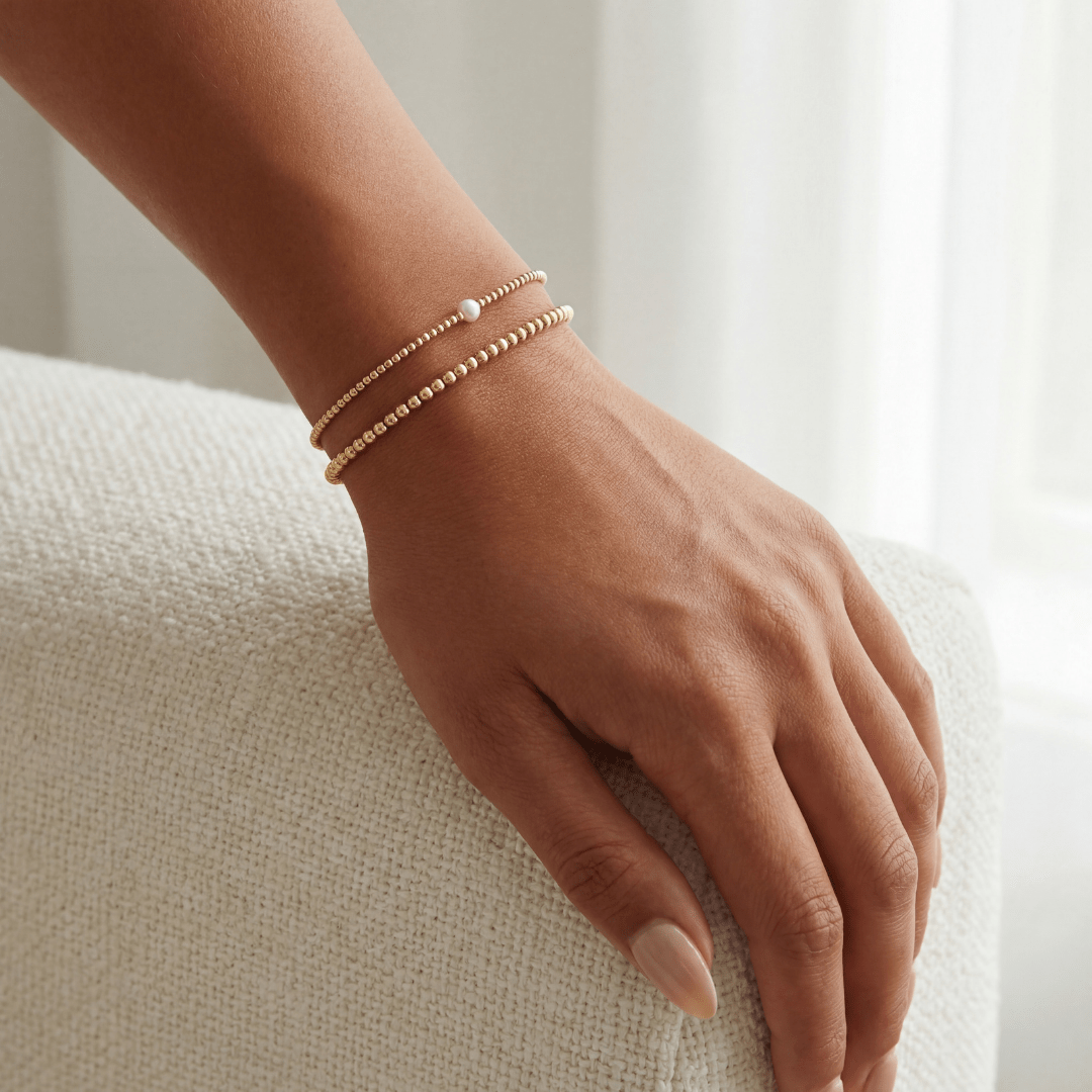 Birthstone Beaded Bracelet Stack – June - Bara Boheme