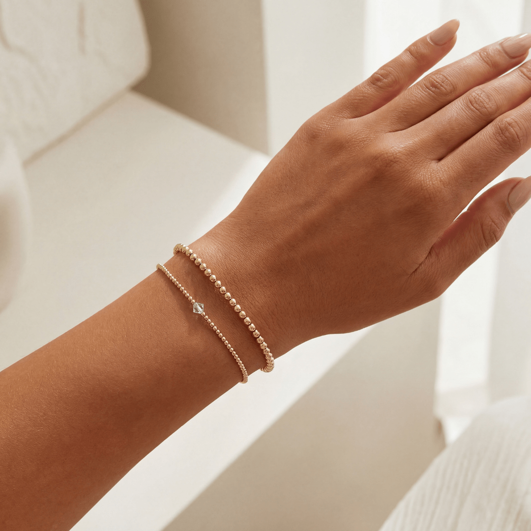 Birthstone Beaded Bracelet Stack – March - Bara Boheme