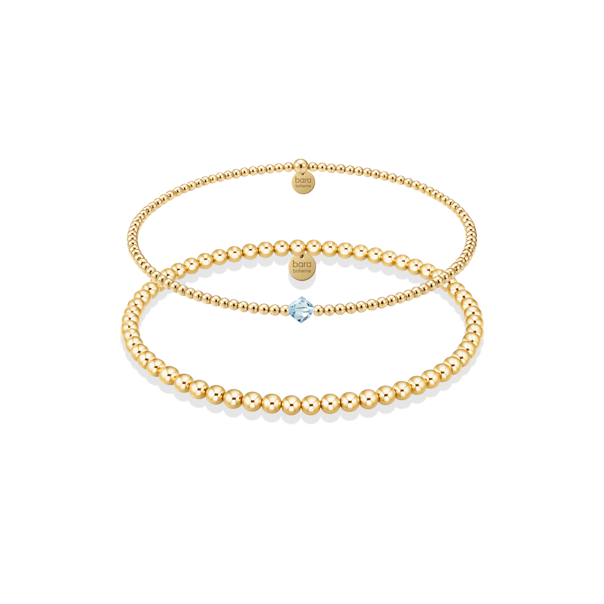 Birthstone Beaded Bracelet Stack – March - Bara Boheme