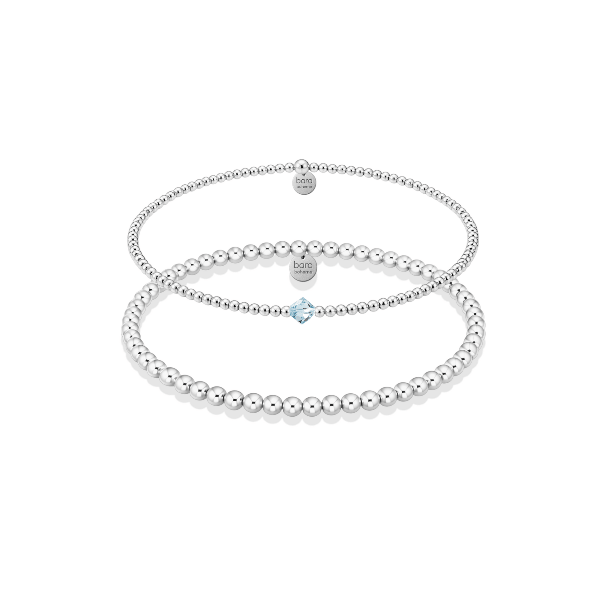 Birthstone Beaded Bracelet Stack – March - Bara Boheme