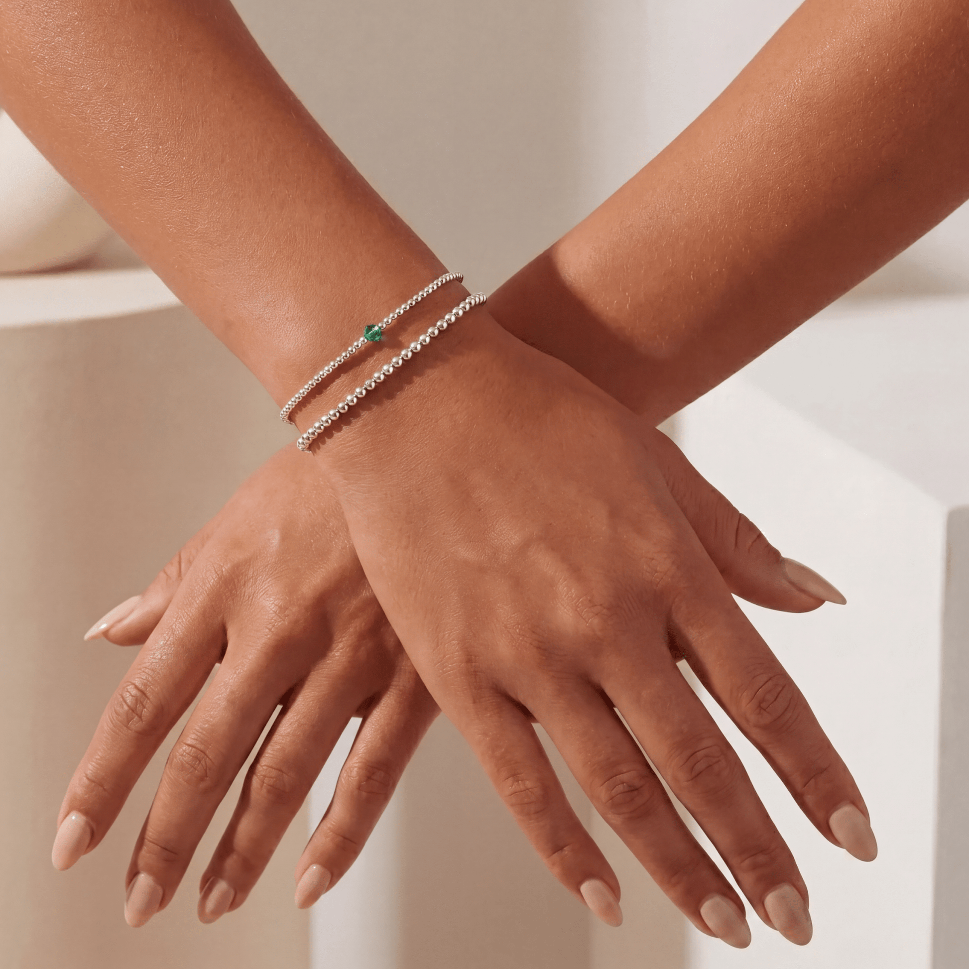 Birthstone Beaded Bracelet Stack – May - Bara Boheme