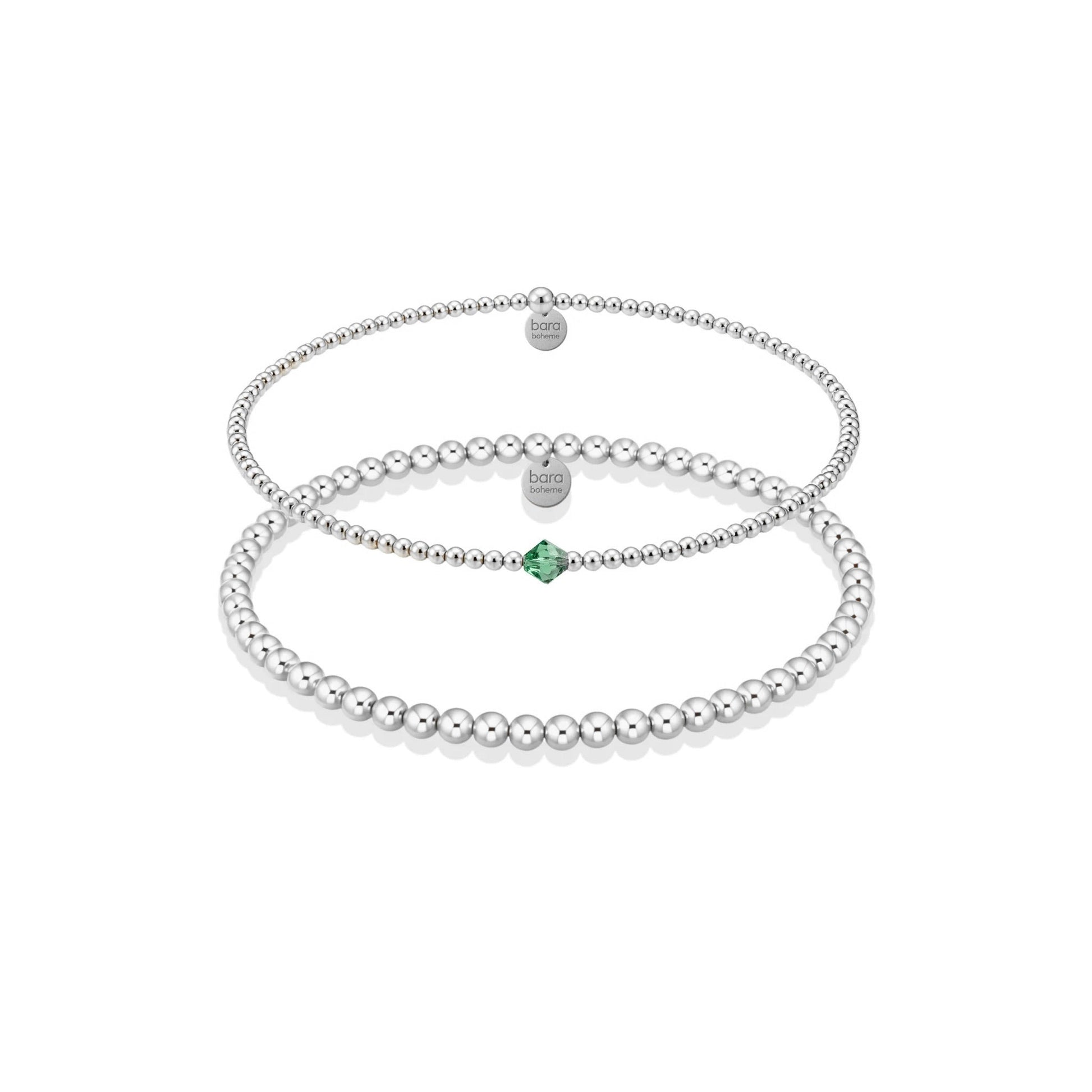 Birthstone Beaded Bracelet Stack – May - Bara Boheme