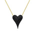 Black Amor Heart SM | Gold Plated Necklace - Bara Boheme