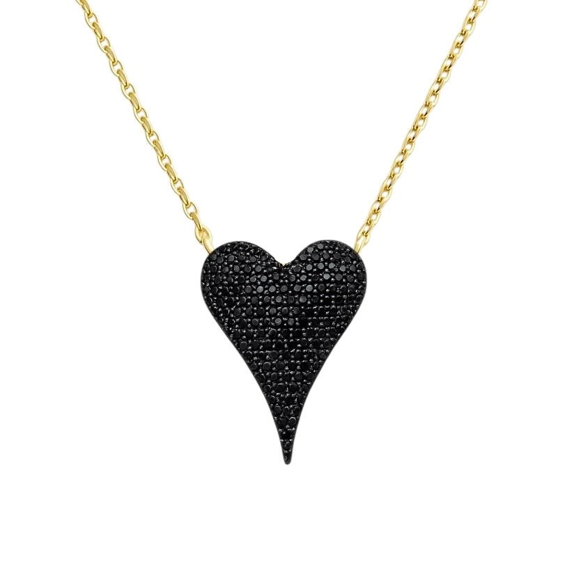 Black Amor Heart SM | Gold Plated Necklace - Bara Boheme