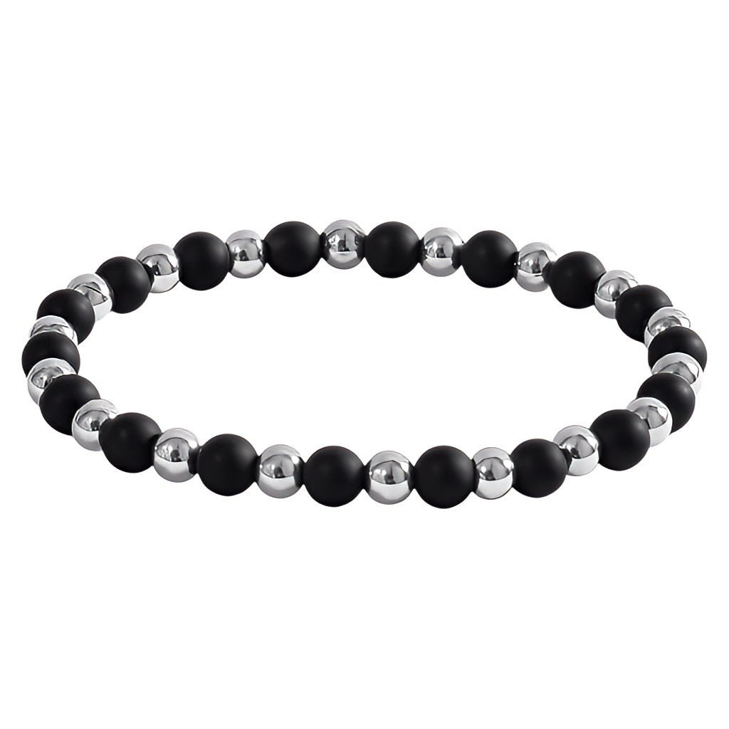 Black Anchor | Beaded Men's Bracelet - Bara Boheme