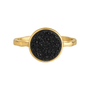 Black Druzy | Bezel Ring - Bara Boheme