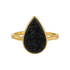 Black Druzy | Bezel Ring - Bara Boheme