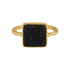 Black Druzy | Bezel Ring - Bara Boheme