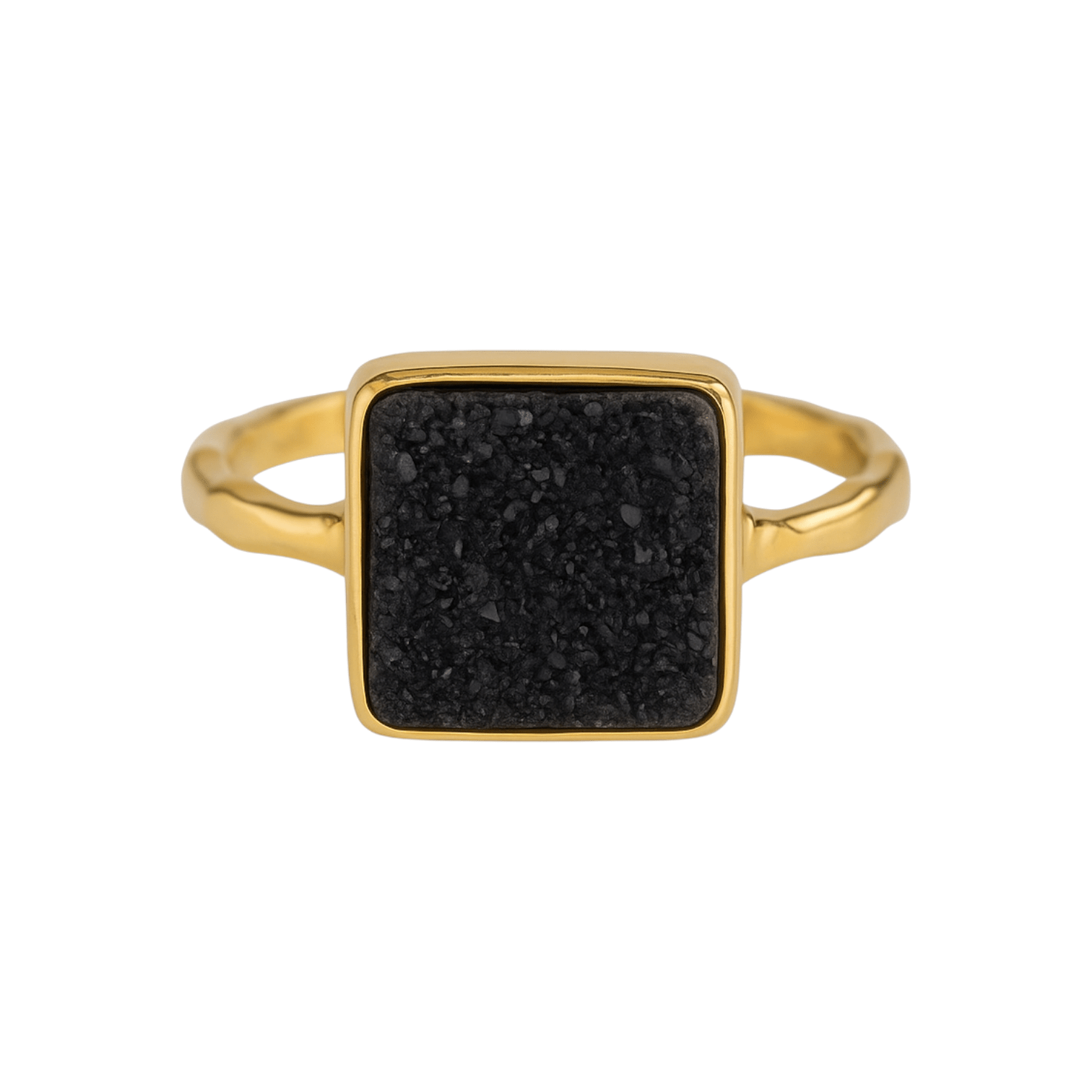 Black Druzy | Bezel Ring - Bara Boheme