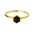 Black Onyx | SPS Hexagon Ring - Bara Boheme