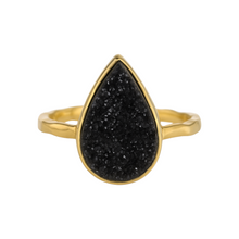 Black Druzy | Bezel Ring