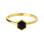 Black Onyx | SPS Hexagon Ring