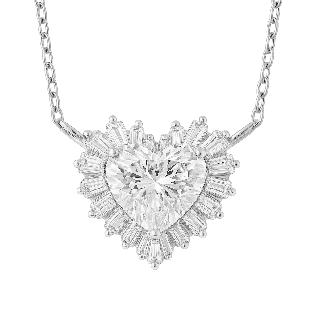 Bliss | Pave Heart Pendant Necklace - Bara Boheme