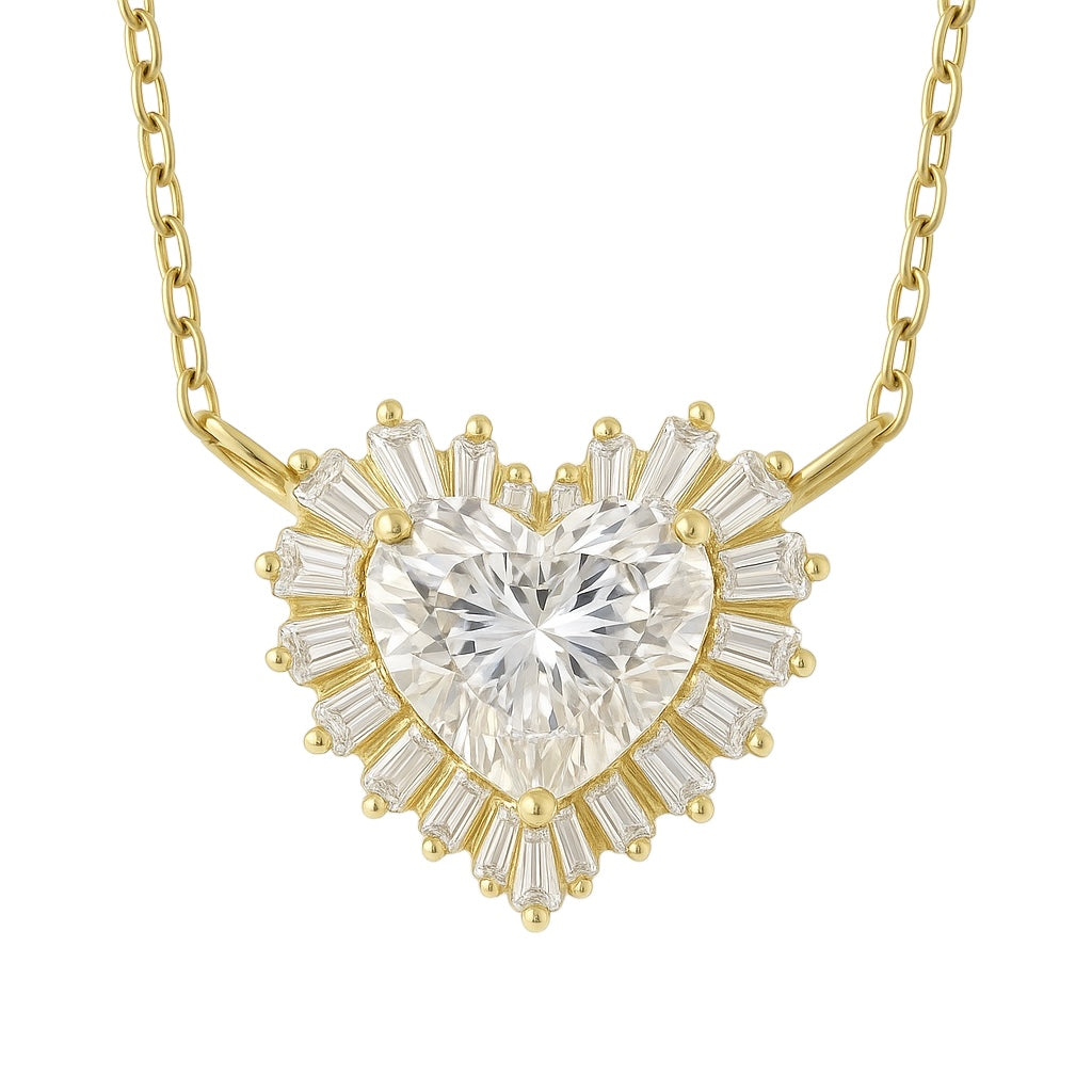 Bliss | Pave Heart Pendant Necklace