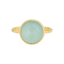Blue Chalcedony | Bezel Ring - Bara Boheme