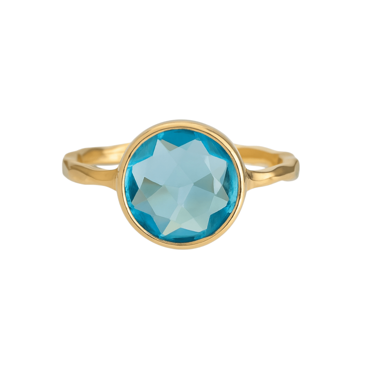 Blue Topaz | Bezel Ring - Bara Boheme