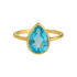 Blue Topaz | Bezel Ring - Bara Boheme
