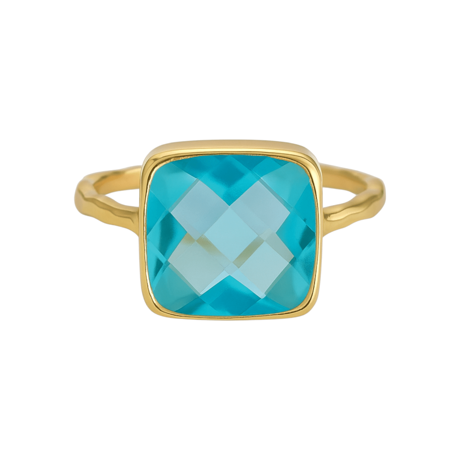 Blue Topaz | Bezel Ring - Bara Boheme