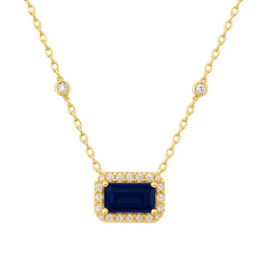 EMILY | Baguette Solitaire CZ Necklace