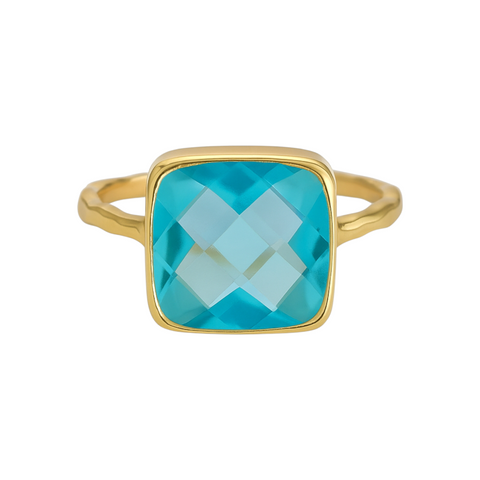 Blue Topaz | Bezel Ring