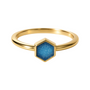 Blue Druzy | SPS Hexagon Ring