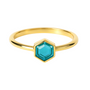 Blue Topaz | SPS Hexagon Ring