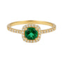 Brianna | Emerald Square Solitaire Ring - Bara Boheme